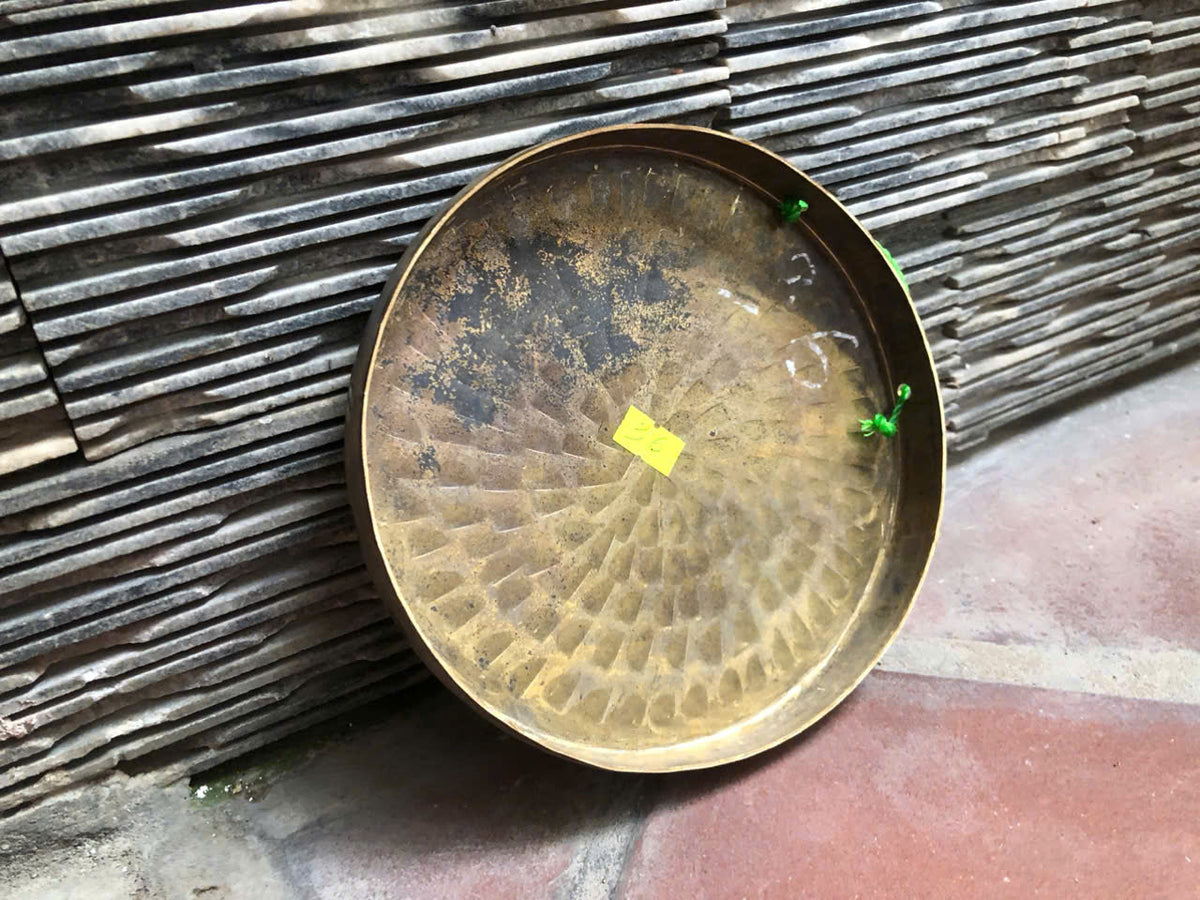 Combo of 3 Sets of Vietnamese Traditional Musical Instruments: Bass Drum (Trong De), Metal Gong (Thanh La), and Small Gongs (Tiu & Canh)