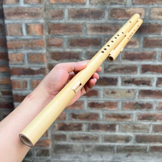Double Bamboo Flute in C Tone – Traditional Hmong Style Instrument from Vietnam