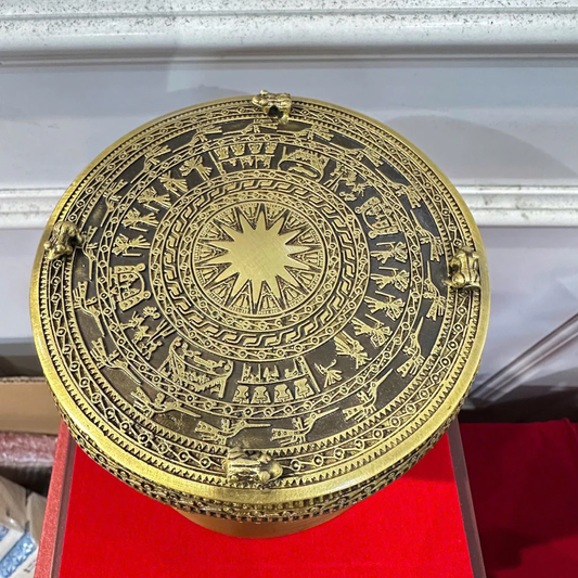 The Soul of Ancient Vietnam: Authentic Dong Son Bronze Kettledrum Masterpiece – A Legacy of Power, Art, and Timeless Heritage