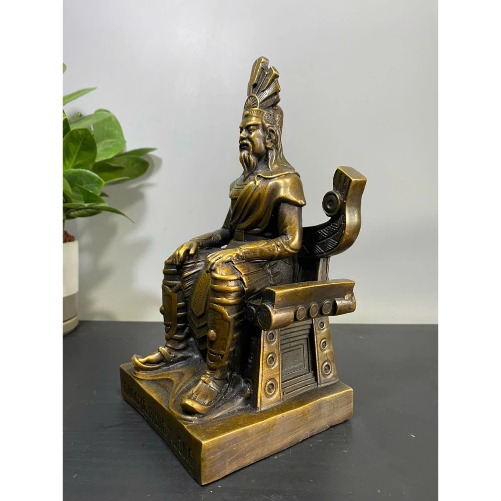 Bronze Statue of the National Viet VUA HUNG – HUNG VUONG, Ancestor King - Hung King with Antique Patina