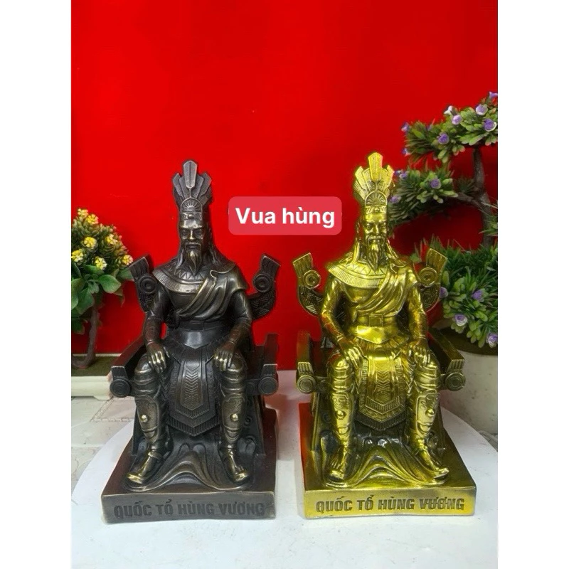 Bronze Statue of the National Viet VUA HUNG – HUNG VUONG, Ancestor King - Hung King with Antique Patina