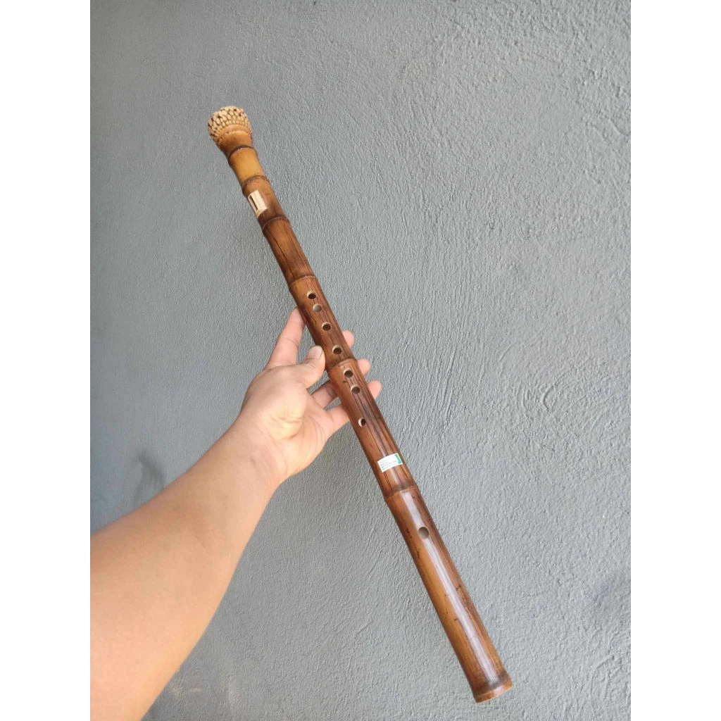 Vietnamese Double Sao Meo Flute – Smoked Bamboo Root | Traditional Vietnamese Highland Instrument