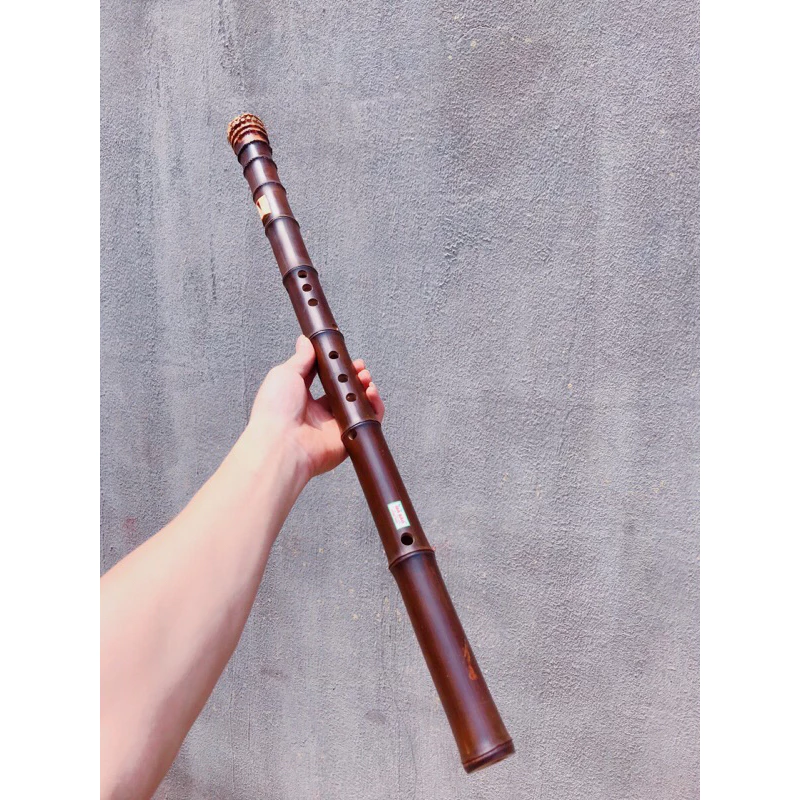 Vietnamese Double Sao Meo Flute – Smoked Bamboo Root | Traditional Vietnamese Highland Instrument