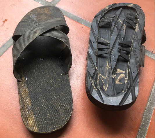 Ho Chi Minh Rubber Sandals - Handmade in Vietnam - Fabric-Lined Tire Sole - Legendary War-Era Heritage Gift