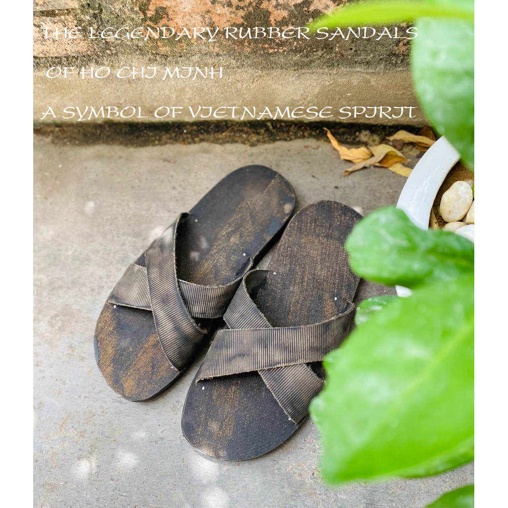 Ho Chi Minh Rubber Sandals - Handmade in Vietnam - Fabric-Lined Tire Sole - Legendary War-Era Heritage Gift