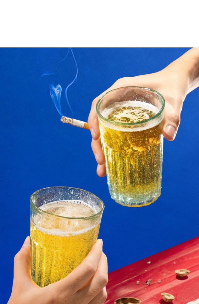 Set 02 pcs Of Glass Beer Mug, Hanoi Draft Beer Mug, Cultural Trait of Hanoian