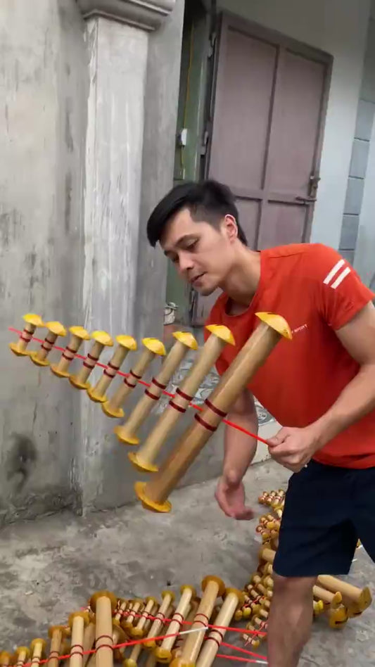 9- Chamber Kite Flute for Kites, Extremely Loud Sound - Vietnamese Folk Handicraft
